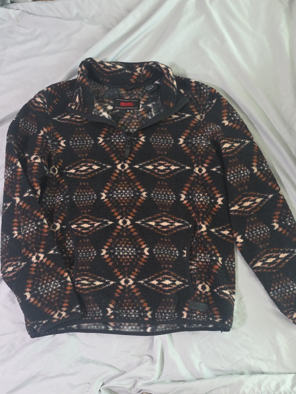 Mens Rock & Roll 1/4 Zipper Sweater